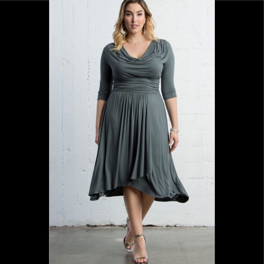 Kiyonna Grey Dress Size 2x